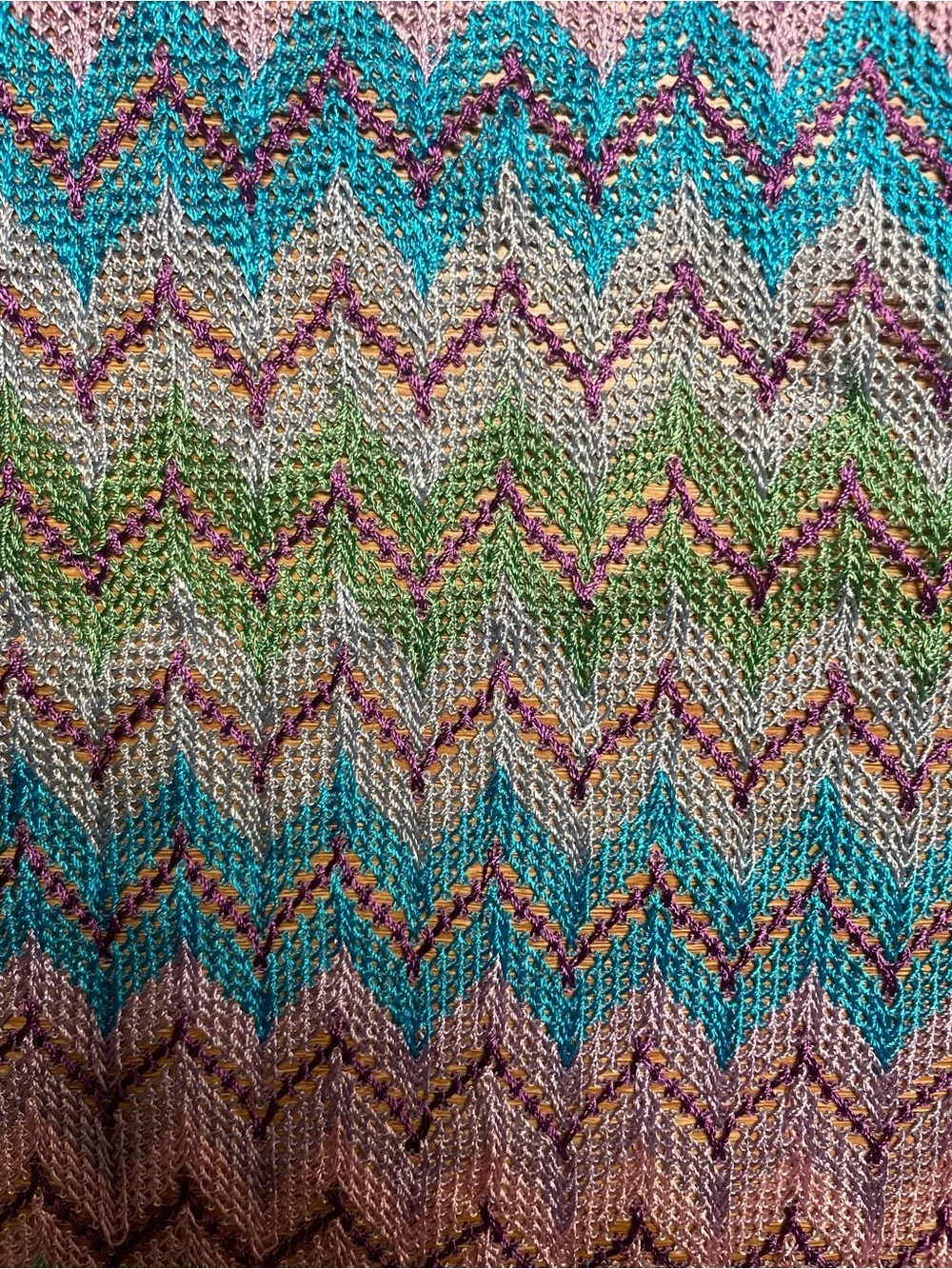 Missoni pastel Knit scarf in Pink, Blue & Mint can be worn as a skirt or halter